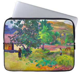 Te Fare, The House landscape art by Paul Gauguin Laptop Sleeve