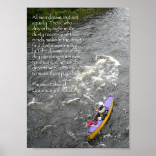 TE Lawrence Quote Poster - Paddling White River VT