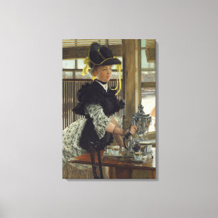 Tea 1872 (oil on wood) canvas print