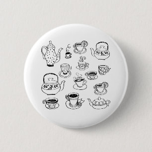 Tea 2 Inch Round Button