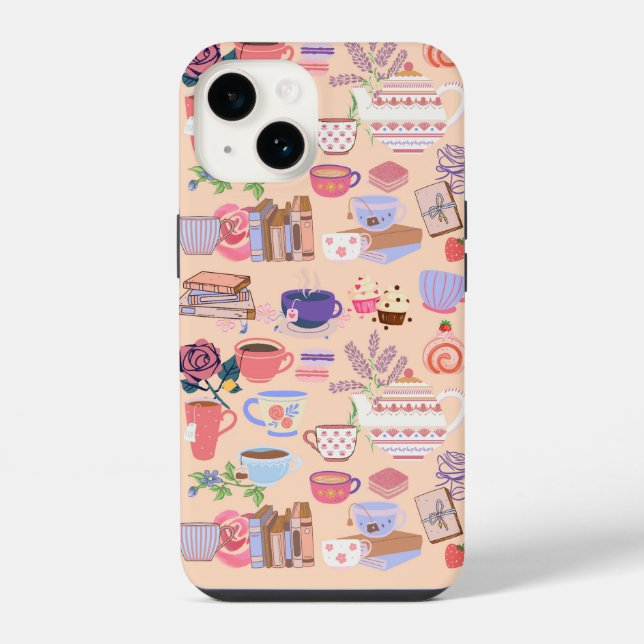  Tea And Books iPhone Case (Back)