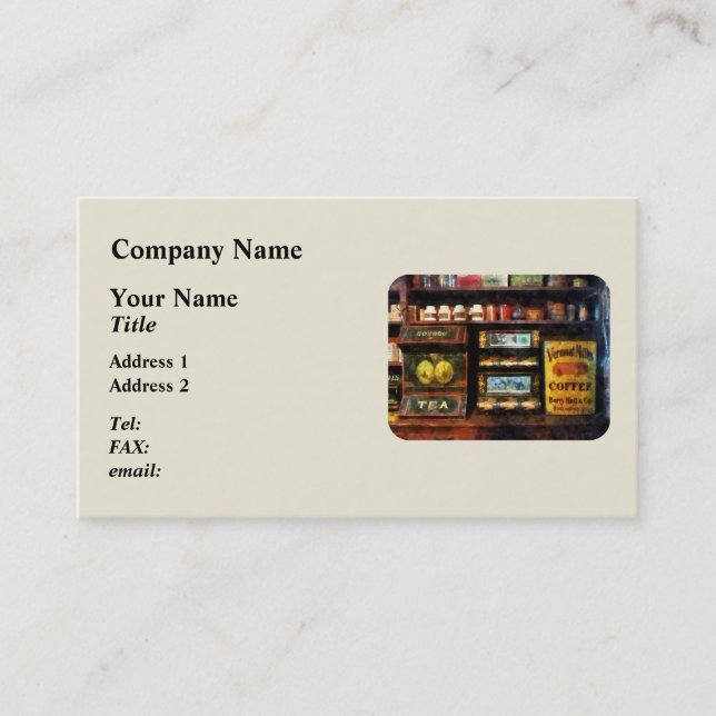 Tea and Coffee Business Card (Front)