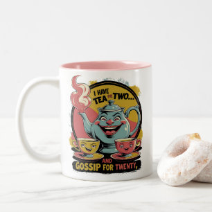 Tea and Gossip Two-Tone Coffee Mug