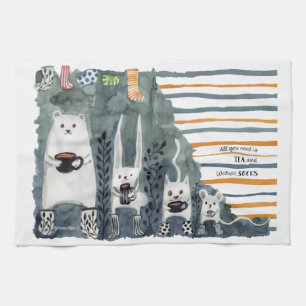 Tea and Warm Socks Kitchen Towels