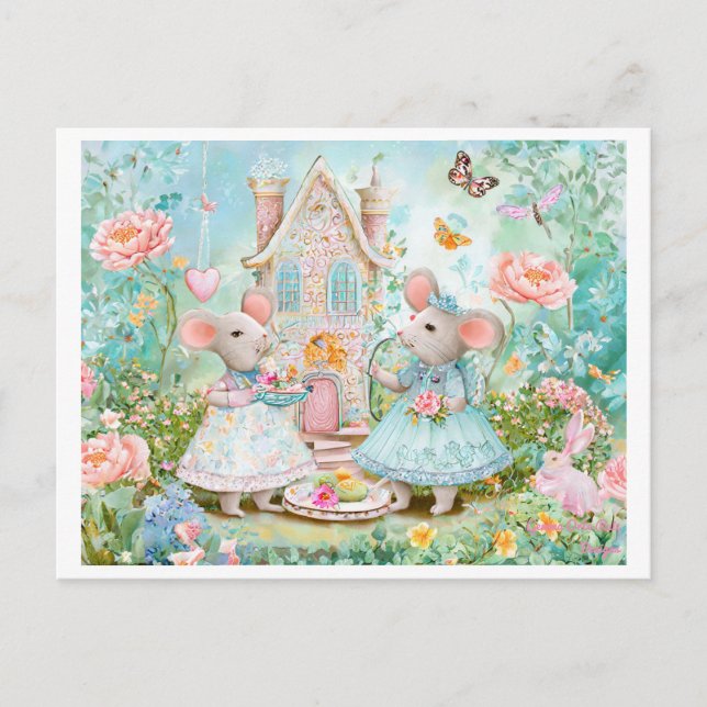 Tea at garden postcard (Front)