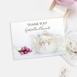 Tea avec rose Roses Mariage Merci Note