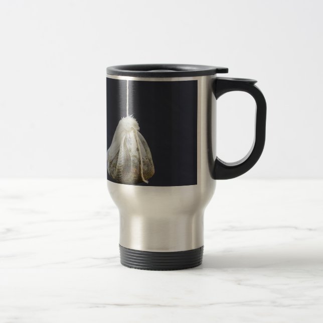 Tea bag is hung in a cup (Right)