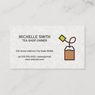 Tea Bag   Japanese Paper Texture Business Card