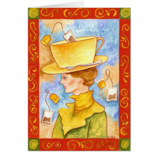 Tea Bag Lady Greeting Card