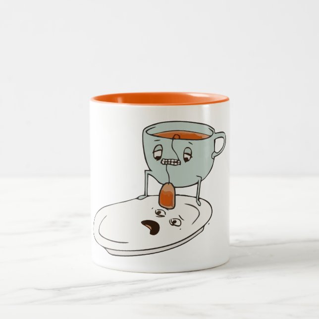 Tea Bagger Cup and Plate Kitchen Humour (Center)