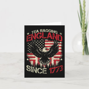 Tea Bagging England Since 1773 4th Of July Vintage Card