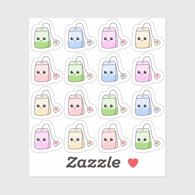 Tea bags Cozy Tea Time Cute Kawaii Bujo Planner (Sheet)