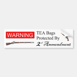 Tea Bags Protected by Second Ammendment Bumper Bumper Sticker