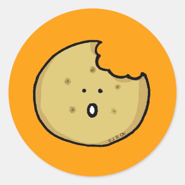 Tea biscuit classic round sticker (Front)