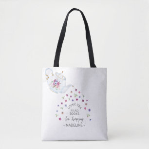 Tea Book  Tote Bag