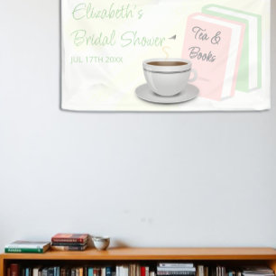 Tea & Books Bridal Shower Banner