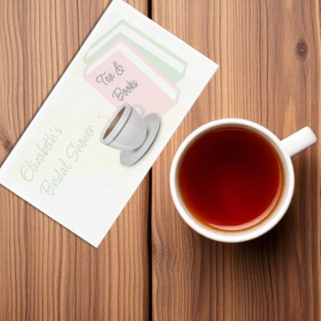 Tea & Books Bridal Shower Napkin (Creator Uploaded)