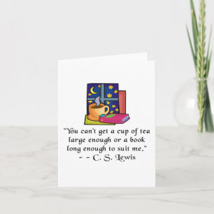 Tea & Books w Quote Notecard