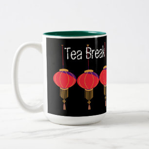 Tea Break Coffee Break Texte Deux Tone Mug Light P