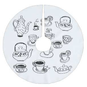 Tea Brushed Polyester Tree Skirt