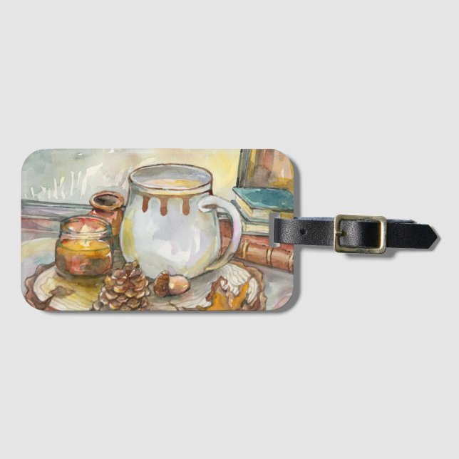 Tea by the Window Luggage Tag (Front Horizontal)