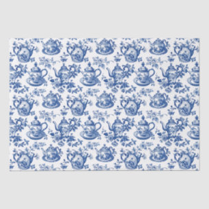 Tea Chinoiserie French Toile Du Jouy Pattern Tissue Paper