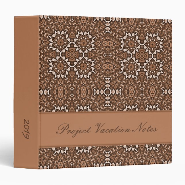 Tea Colour Kaleidoscope Pattern Binder (Front/Spine)