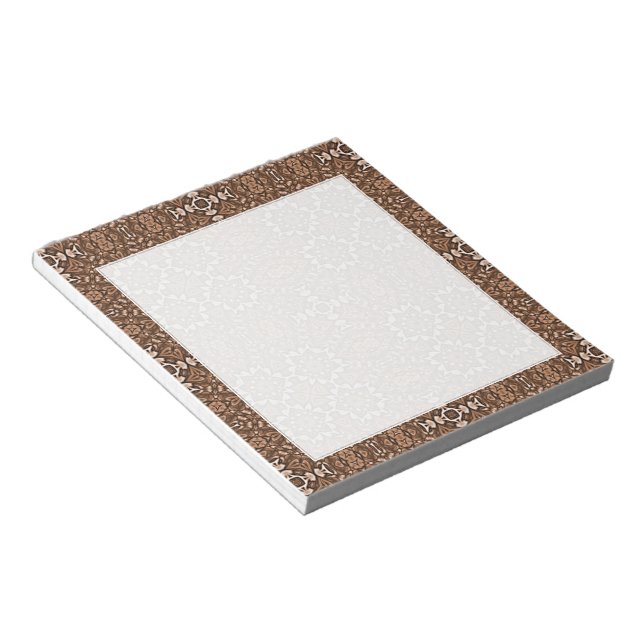Tea Colour Kaleidoscope Pattern Notepad (Angled)