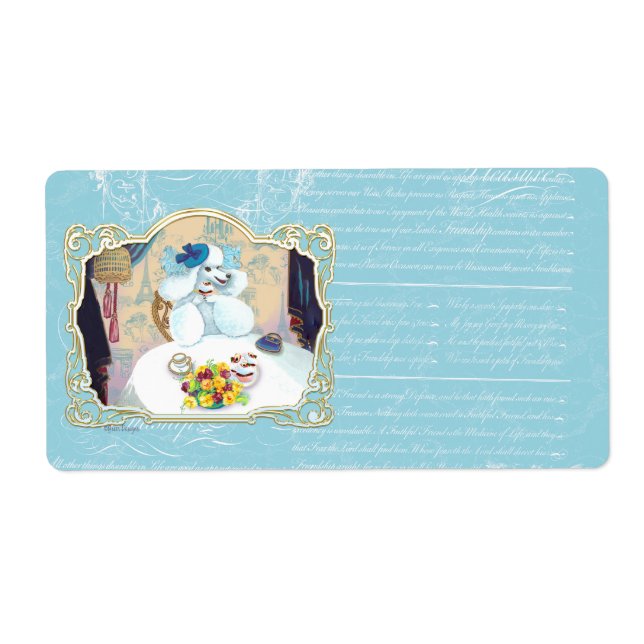 Tea & Crumpets Poodle Party Business Cards (Front)