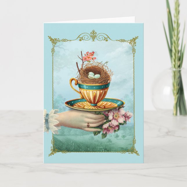 Tea Cup and Nest Card (Front)