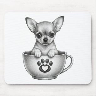 Tea Cup Chihuahua Puppy Mouse Pad