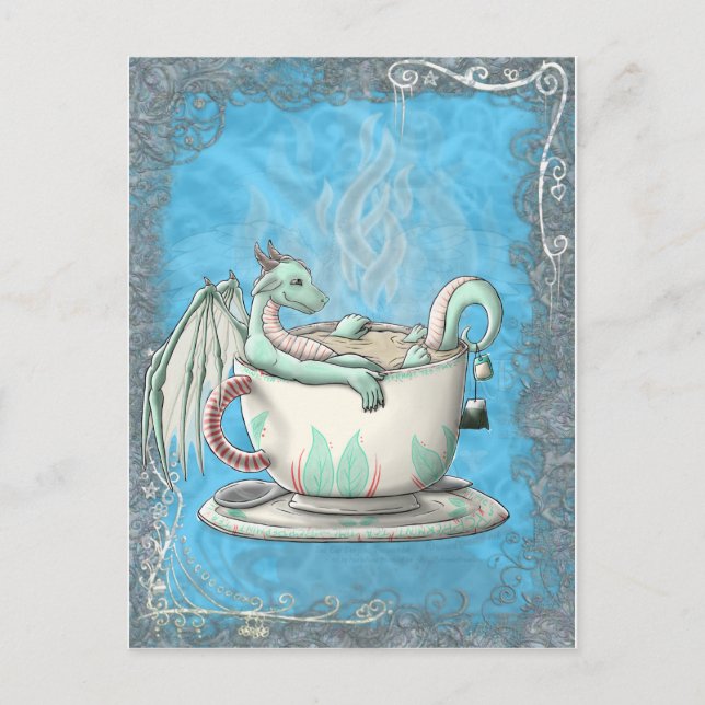 Tea Cup Dragons: Peppermint Postcard (Front)
