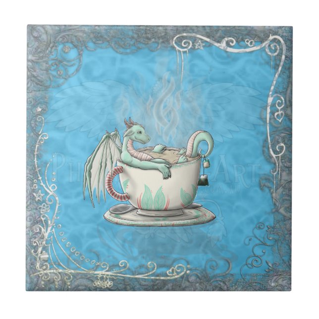 Tea Cup Dragons: Peppermint Tile (Front)