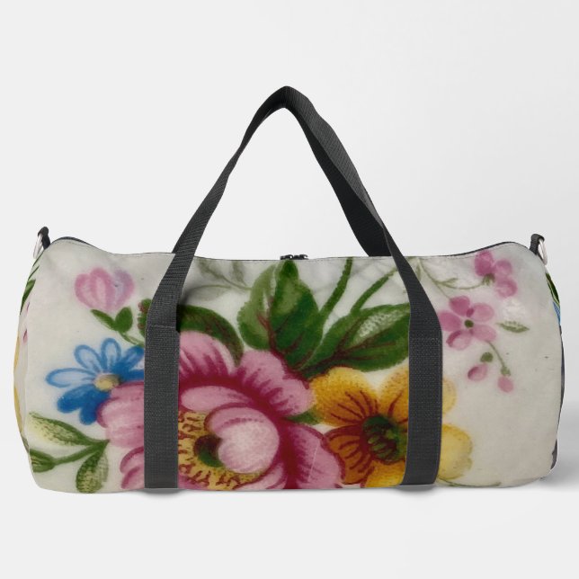 Tea Cup Floral Bouquet Duffle Sac (Recto)