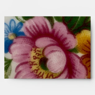 Tea Cup Floral Bouquet  Envelope