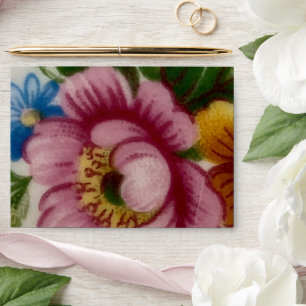 Tea Cup Floral Bouquet  Envelope