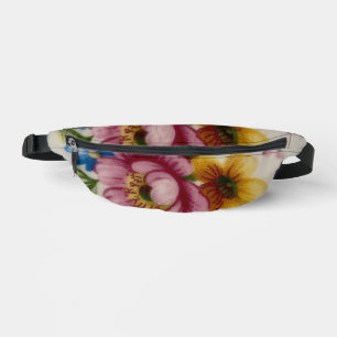 Tea Cup Floral Bouquet Fanny Pack
