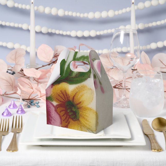 Tea Cup Floral Bouquet Favour Box  (Wedding)