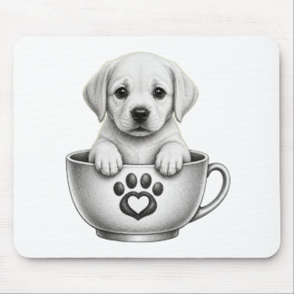 Tea Cup Labrador Retriever Puppy Mouse Pad