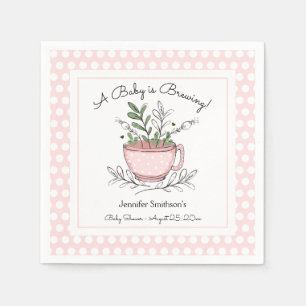 Tea Cup Tea Party Baby Shower Napkin