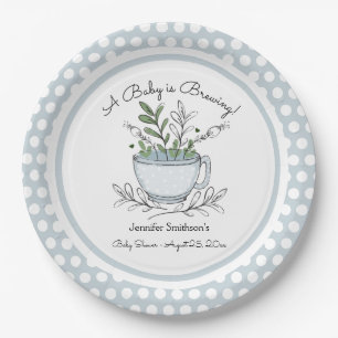 Tea Cup Tea Party Baby Shower Paper Plate