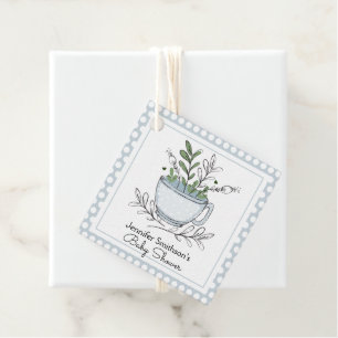Tea Cup Tea Party Baby Shower Thank You Favour Tag