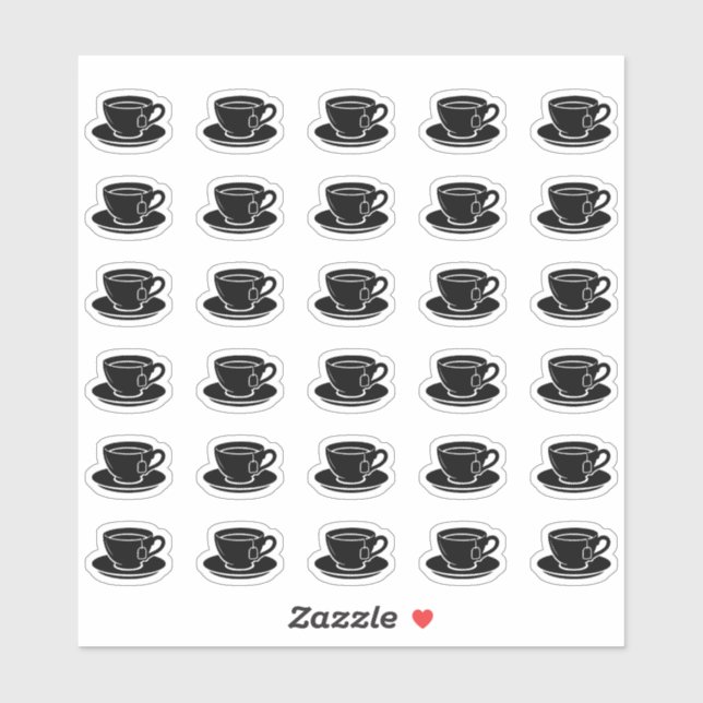 Tea Cup Wedding Party Place Card Menu Drink Choice (Sheet)