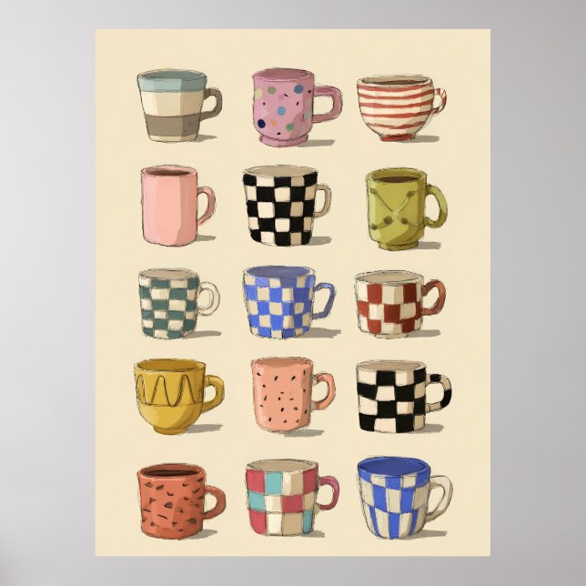 Tea cups \ Coffee cups Poster (Front)