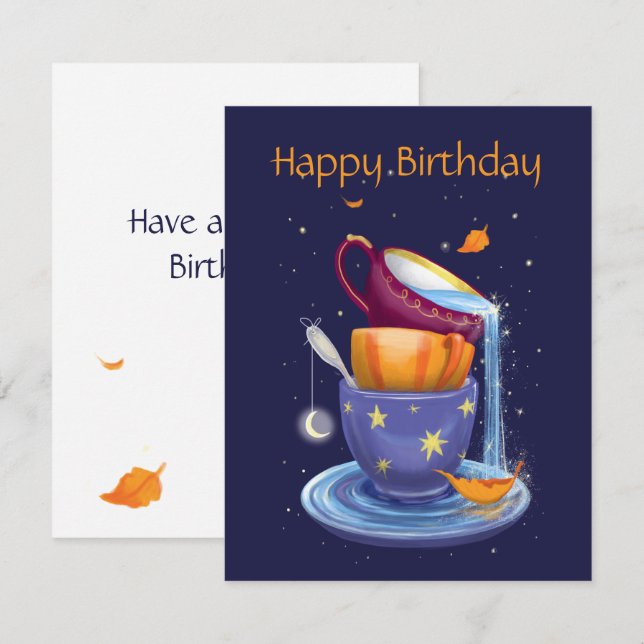 Tea cups Fall Whimsical (Front/Back)