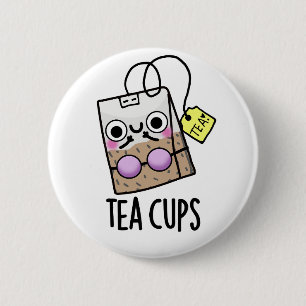 Tea Cups Funny Bra Puns 2 Inch Round Button