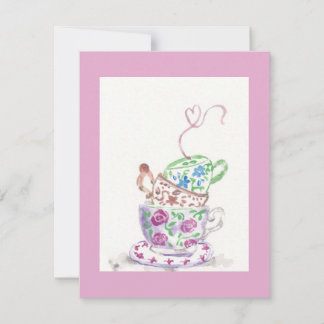Tea Cups Greeting Card
