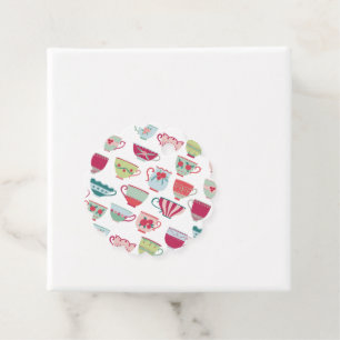 Tea Cups Modern Vintage Favour Tags