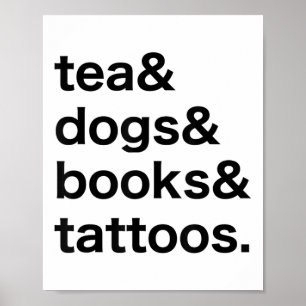 Tea Dogs Books Tattoos _1 Poster