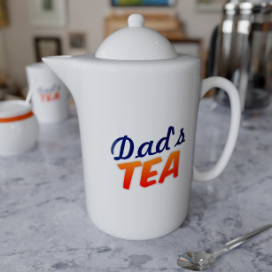 Tea Drinking Dad Name Personalized Teapot
